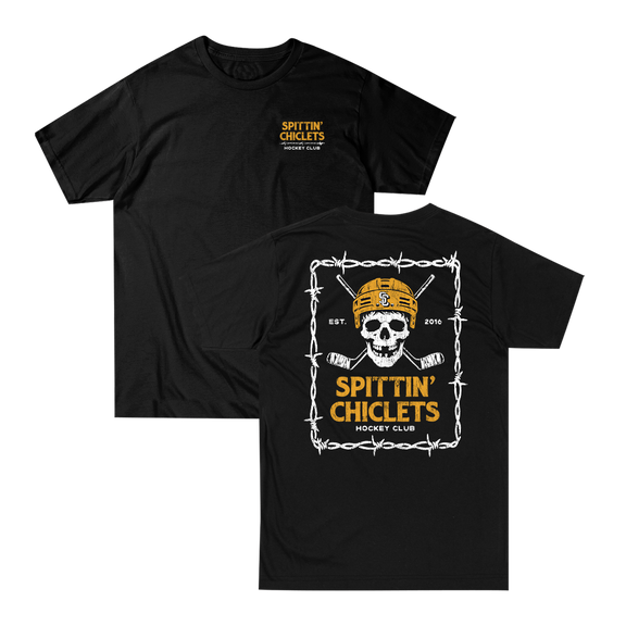 SC Barbed Wire Tee, Black, front and back