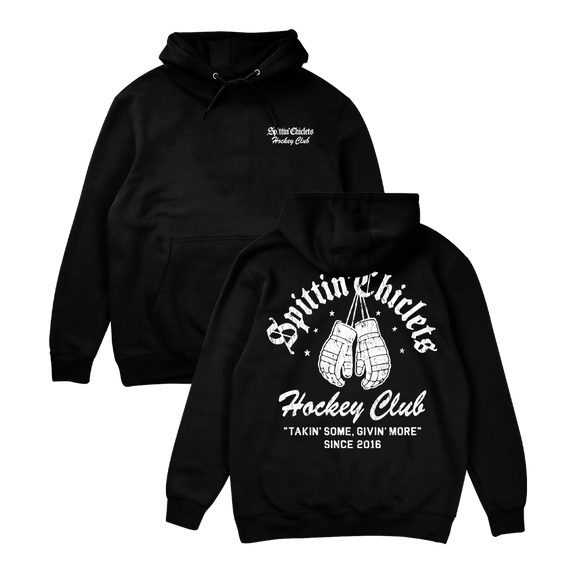 SC Hockey Club Hoodie, Black, front and back