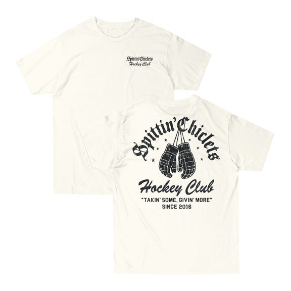 White SC Hockey Club Tee, front and back